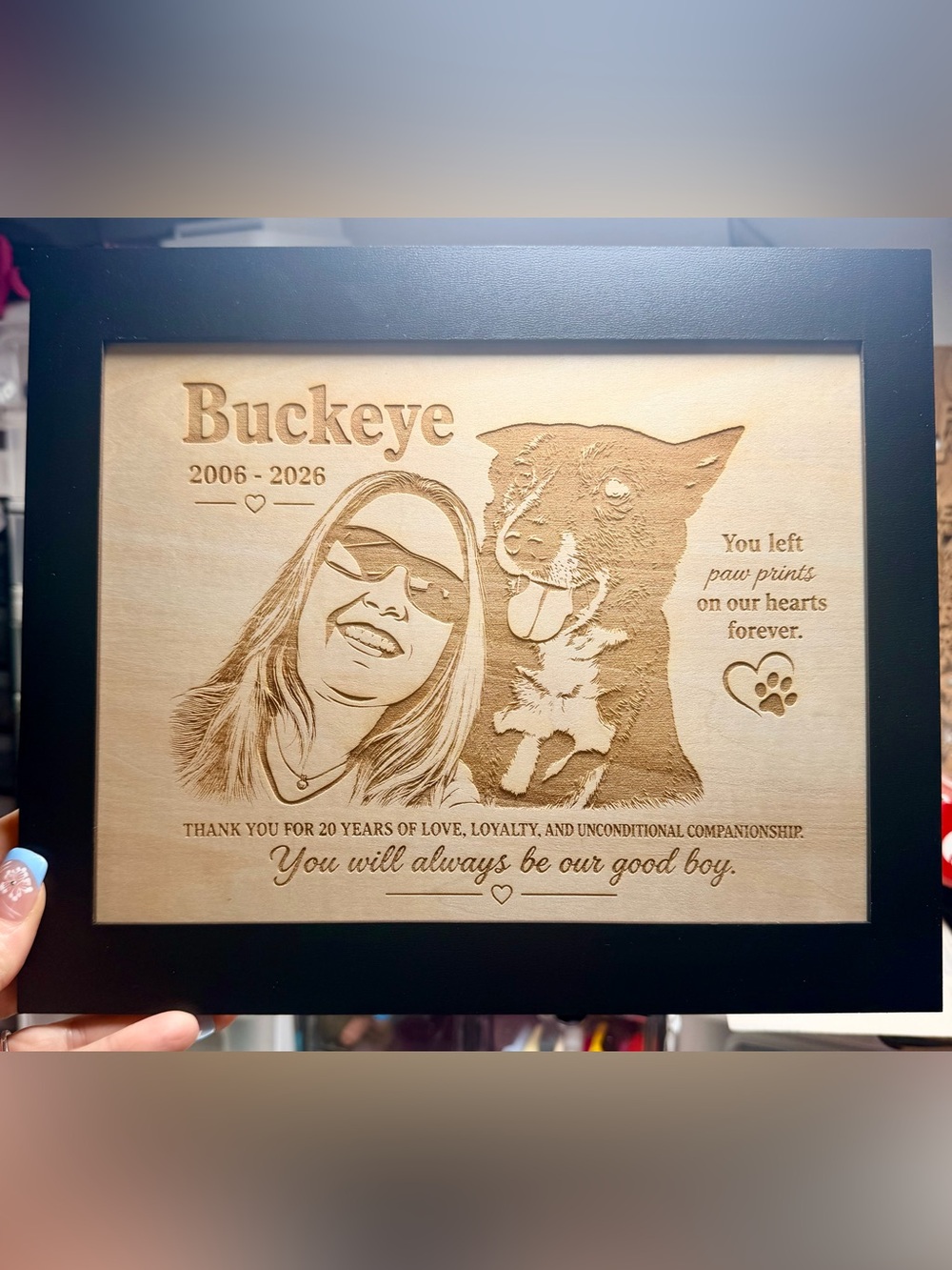 Custom engraved photo on wood any picture! pet memorial, Vacations etc - Picture 12 of 13